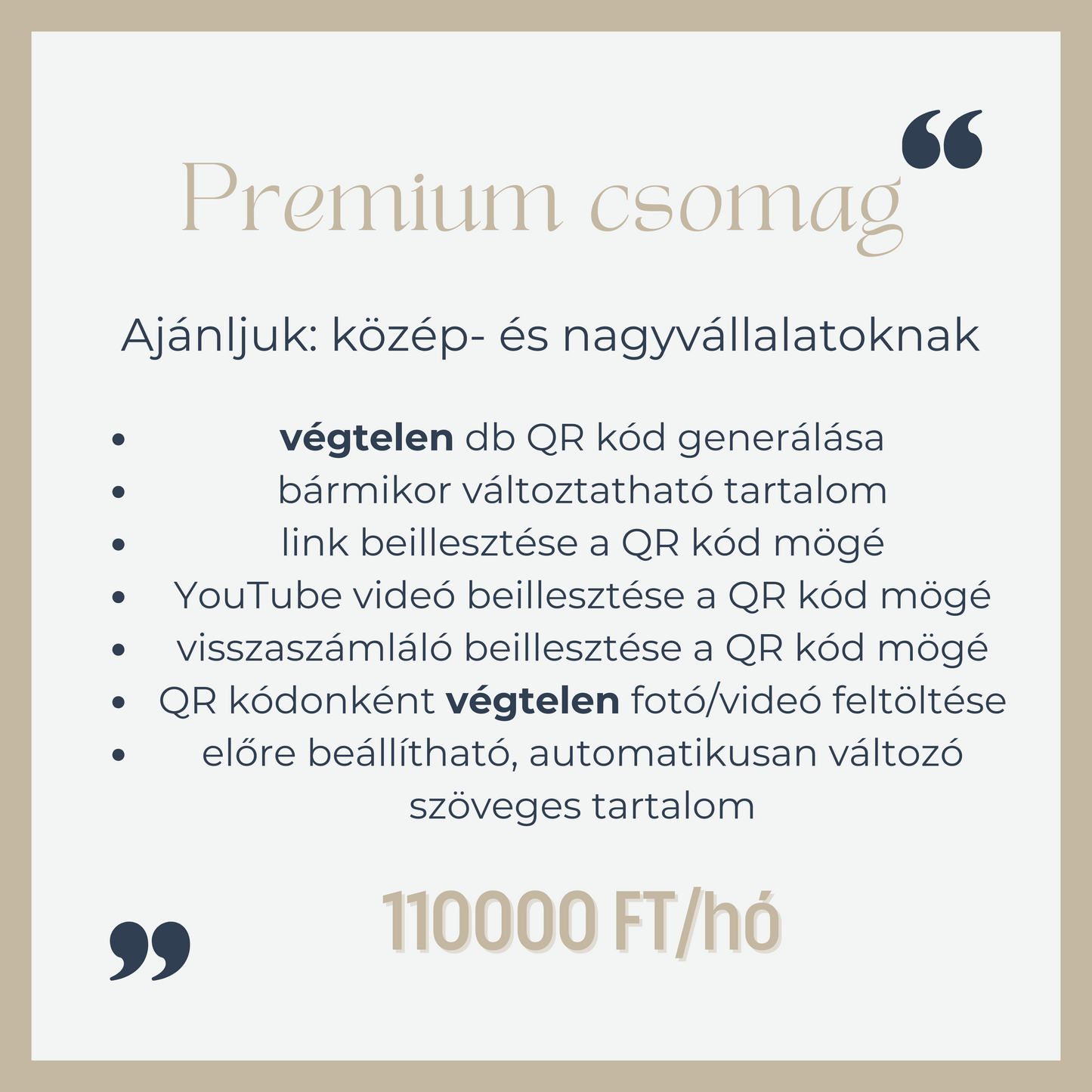 Premium csomag